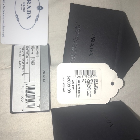 NWT NEVER USED PRADA SAFFIANO SATCHEL - Picture 8 of 8